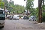筑波山神社 本殿近くの駐車場の様子