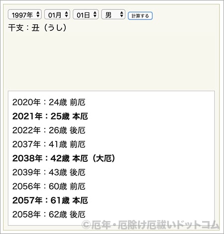 1997年生まれの男性 厄年はいつ 厄年 厄除け厄祓いドットコム のブログ