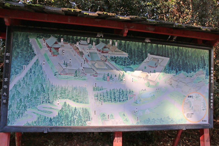 志波彦神社・鹽竈神社 境内図の様子
