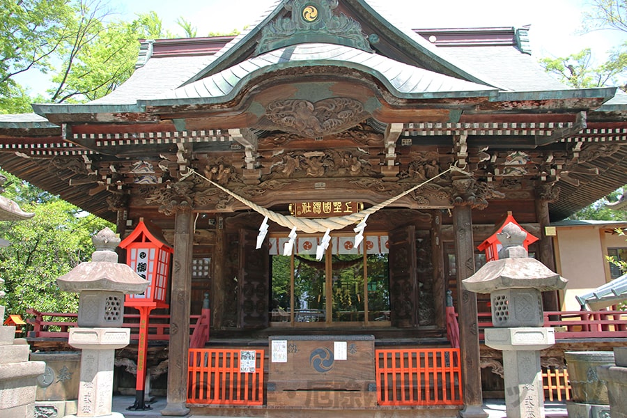 上野国総社神社 御祈祷が行われる拝殿の様子