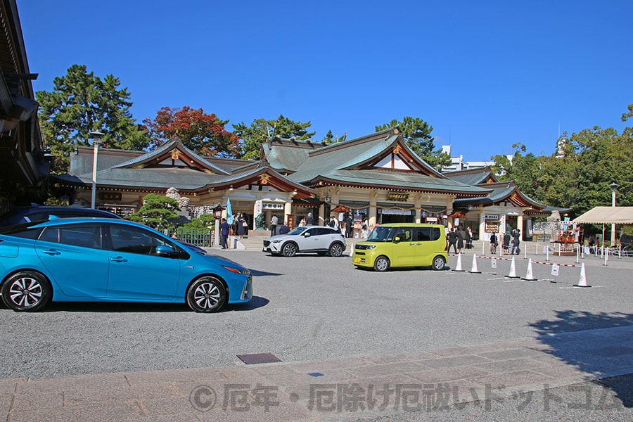 広島護國神社 境内駐車場の様子
